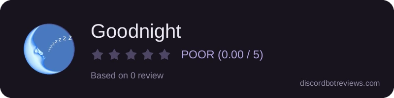 Rating widget preview for Goodnight