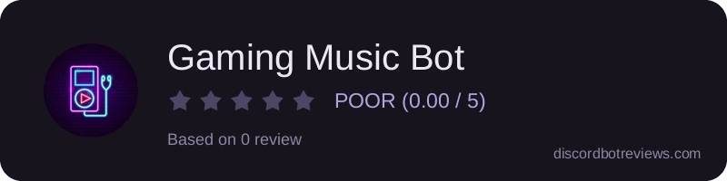 Rating widget preview for Gaming Music Bot 