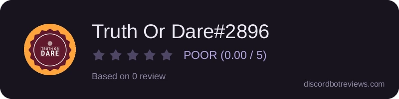 Rating widget preview for Truth Or Dare#2896