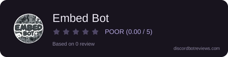 Rating widget preview for Embed Bot