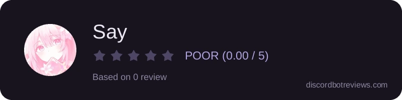 Rating banner for Say