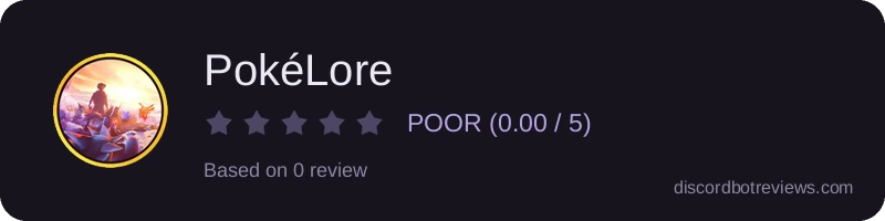 Rating widget preview for PokéLore