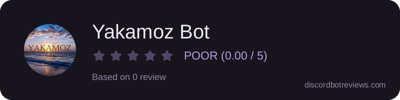 Rating widget preview for Yakamoz Bot