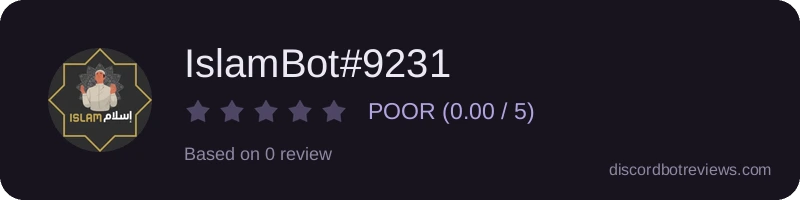 Rating widget preview for IslamBot#9231