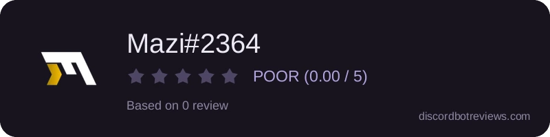 Rating widget preview for Mazi#2364