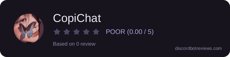 Rating widget preview for CopiChat
