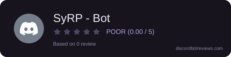 Rating widget preview for SyRP - Bot