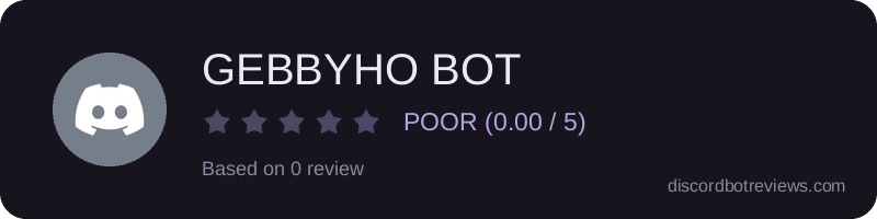 Rating widget preview for GEBBYHO BOT
