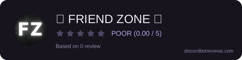 Rating widget preview for 𐊾 FRIEND ZONE 𐊾