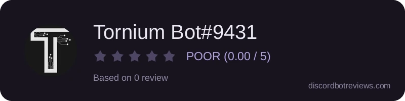 Rating widget preview for Tornium Bot#9431