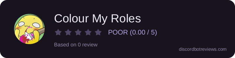 Rating banner for Colour My Roles