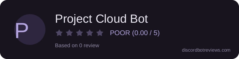 Rating widget preview for Project Cloud Bot