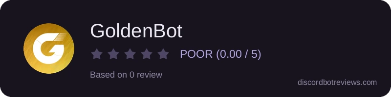 Rating widget preview for GoldenBot