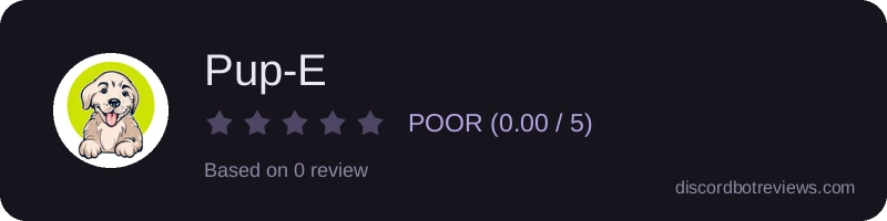 Rating widget preview for Pup-E