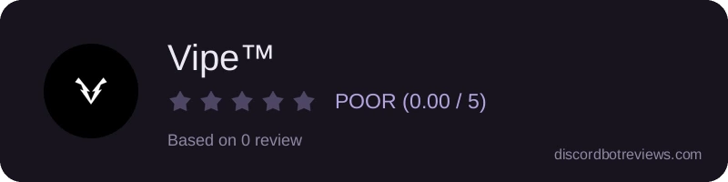 Rating widget preview for Vipe™