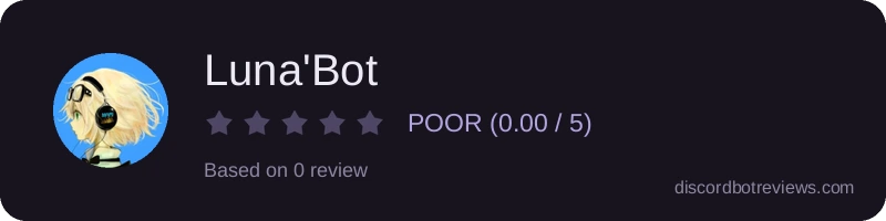 Rating widget preview for Luna'Bot