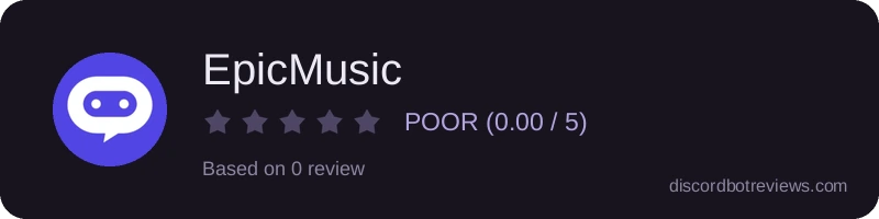 Rating widget preview for EpicMusic