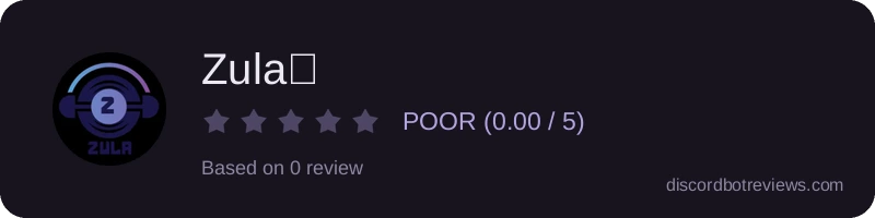Rating widget preview for Zula🌙