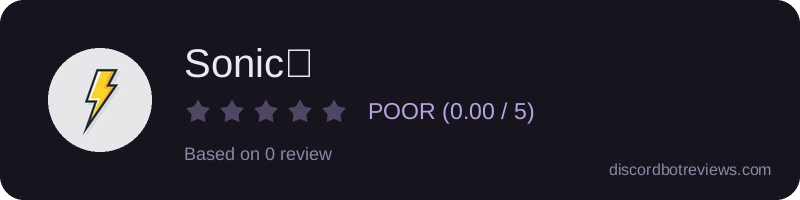 Rating widget preview for Sonic⚡