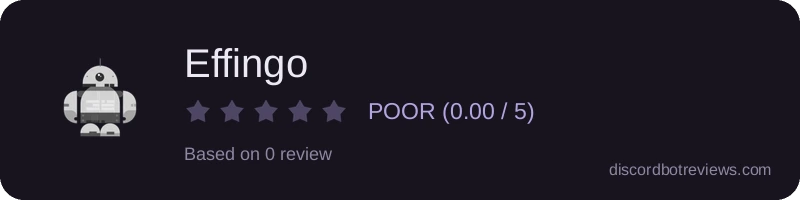 Rating widget preview for Effingo