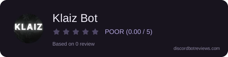 Rating widget preview for Klaiz Bot