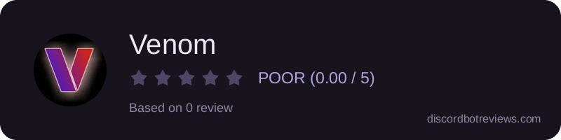 Rating widget preview for Venom