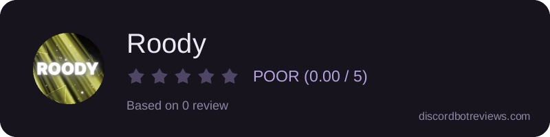 Rating widget preview for Roody
