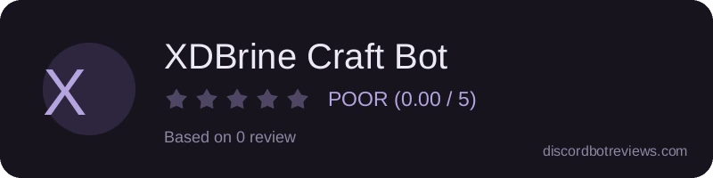 Rating widget preview for XDBrine Craft Bot