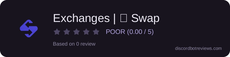 Rating banner for Exchanges | 💱 Swap