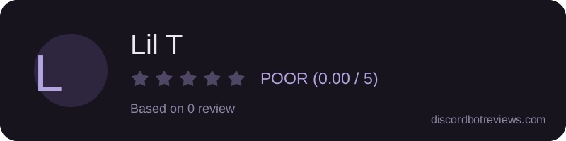 Rating widget preview for Lil T