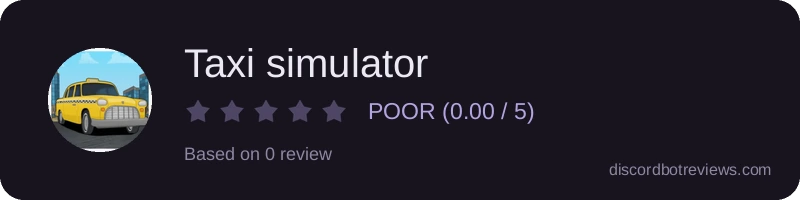 Rating widget preview for Taxi simulator