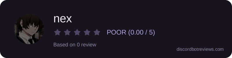 Rating widget preview for nex