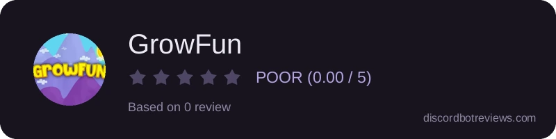 Rating banner for GrowFun