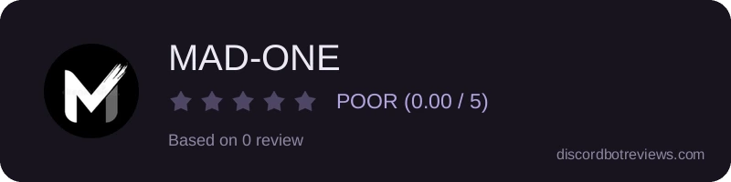 Rating banner for MAD-ONE