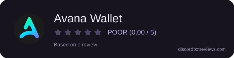 Rating widget preview for Avana Wallet