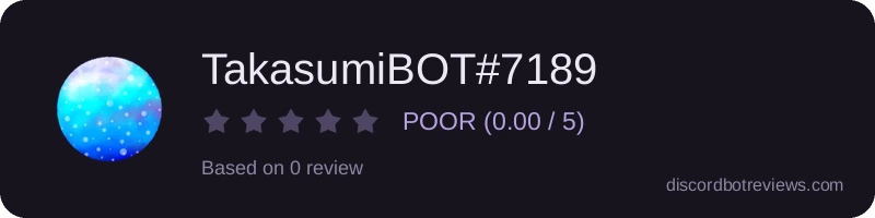 Rating widget preview for TakasumiBOT#7189