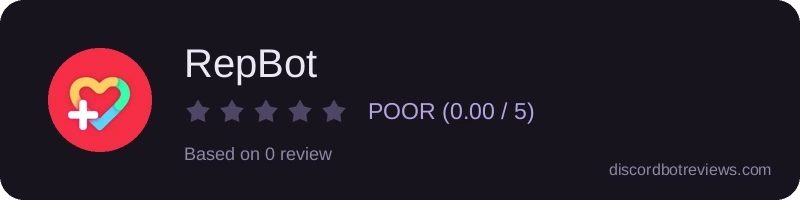 Rating widget preview for RepBot