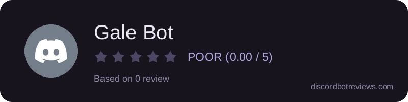 Rating widget preview for Gale Bot