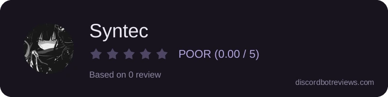 Rating widget preview for Syntec