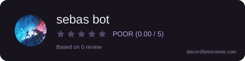 Rating widget preview for sebas bot