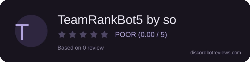 Rating banner for TeamRankBot5 by so