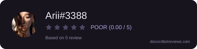 Rating widget preview for Arii#3388