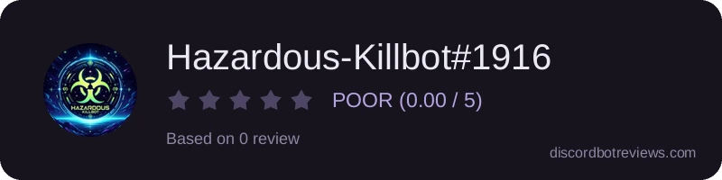 Rating widget preview for Hazardous-Killbot#1916