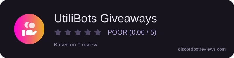 Rating widget preview for UtiliBots Giveaways