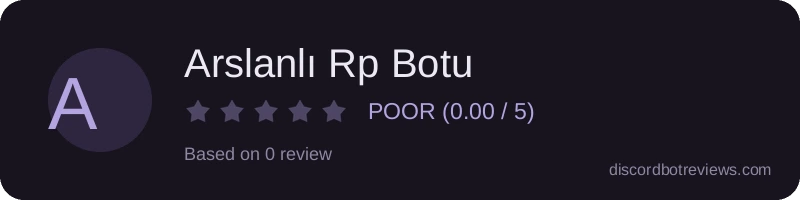 Rating widget preview for Arslanlı Rp Botu