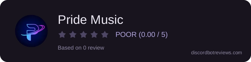 Rating widget preview for Pride Music