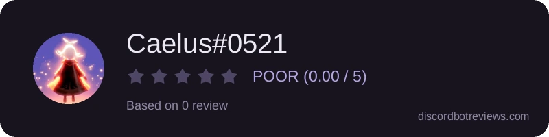 Rating widget preview for Caelus#0521