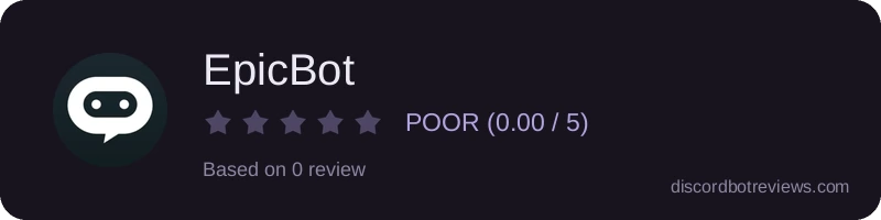Rating widget preview for EpicBot