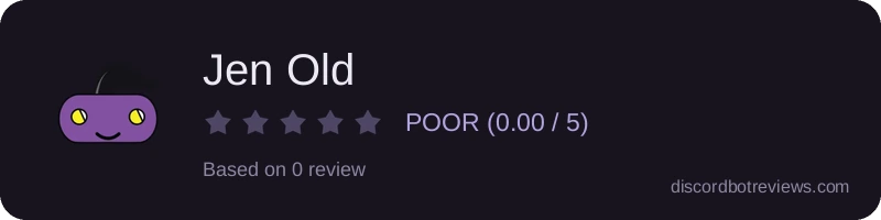 Rating widget preview for Jen Old