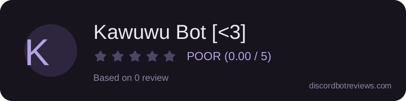 Rating widget preview for Kawuwu Bot [<3]